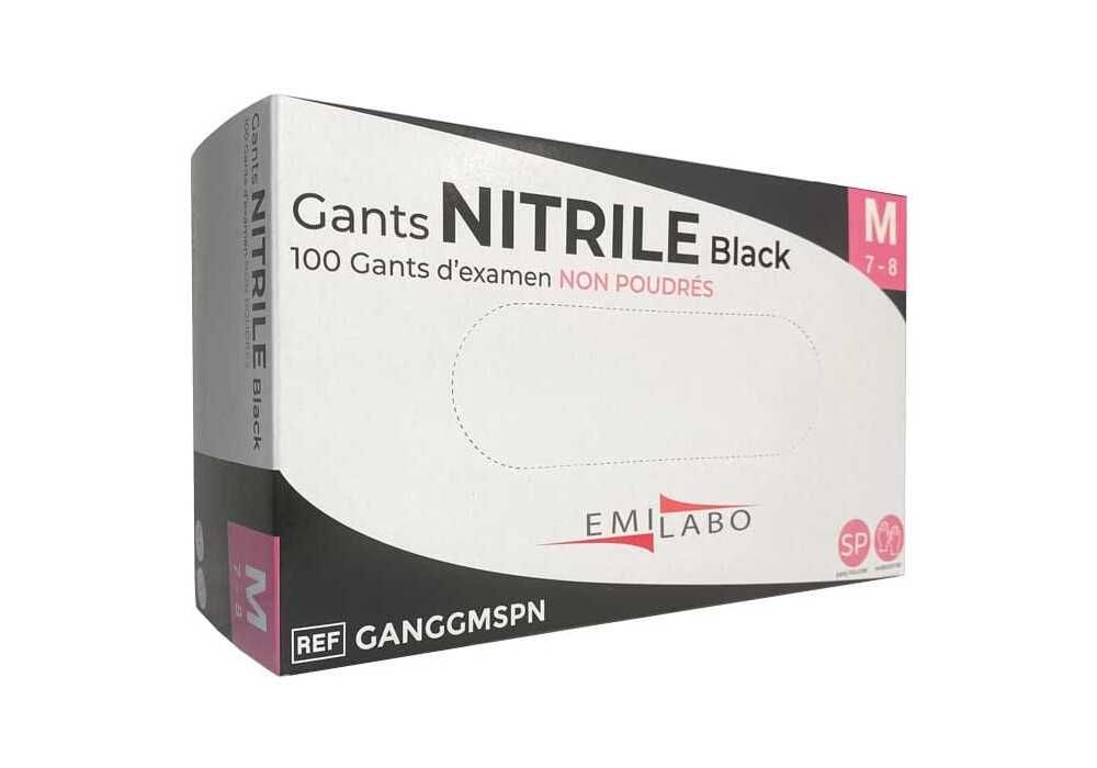 Gants Nitrile non poudrés noir Microflex Ansell